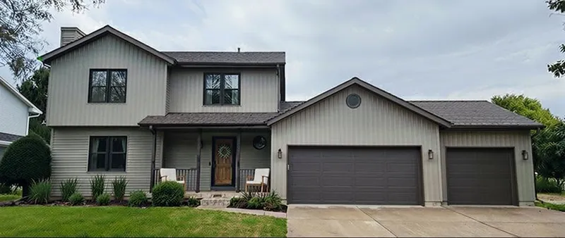 Beautiful exterior project of grey house